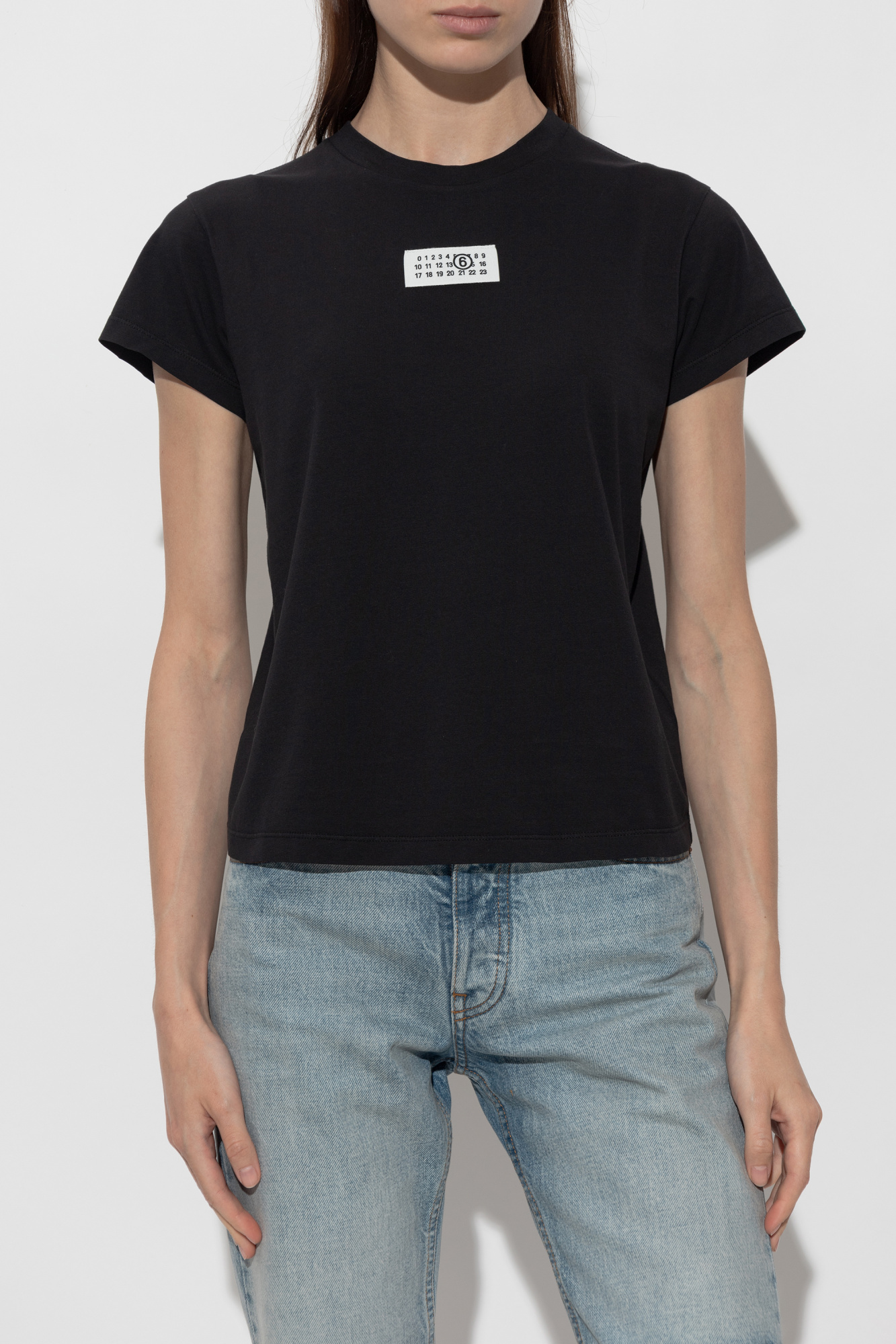 MM6 Maison Margiela T-shirt with logo patch | Women's | Vitkac